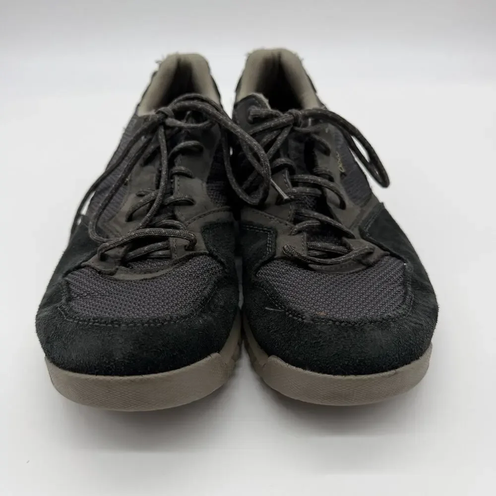 Oboz Arete Low Hiking Shoes Men’s 9.5 Black Suede Mesh Trail Sneakers